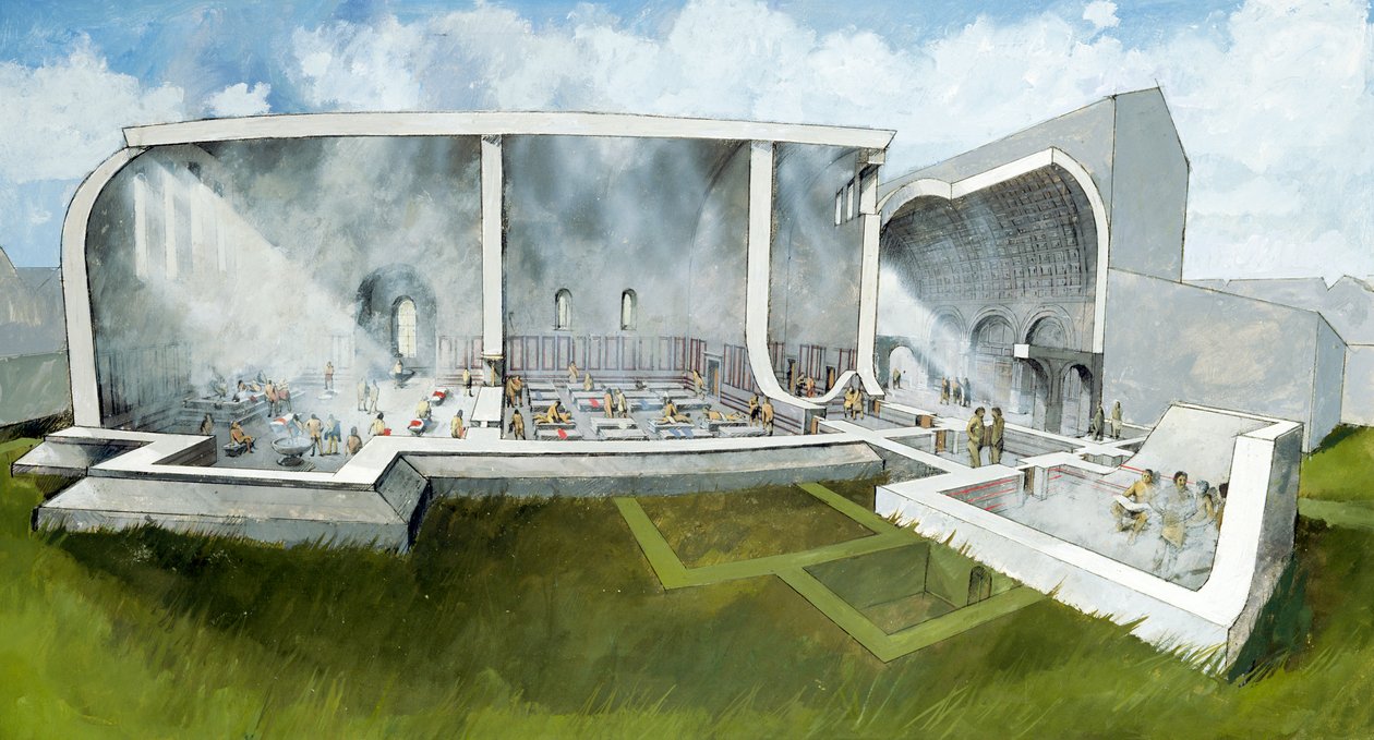 A fürdőház Wroxeter római városban, 2. század, 1990-2010 alkotó: Ivan Lapper