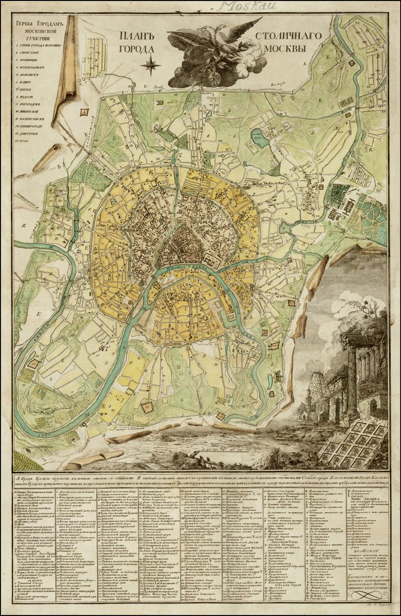 Moszkva 1789-es térképe Ivan Marchenkovtól alkotó: Ivan Marchenkov