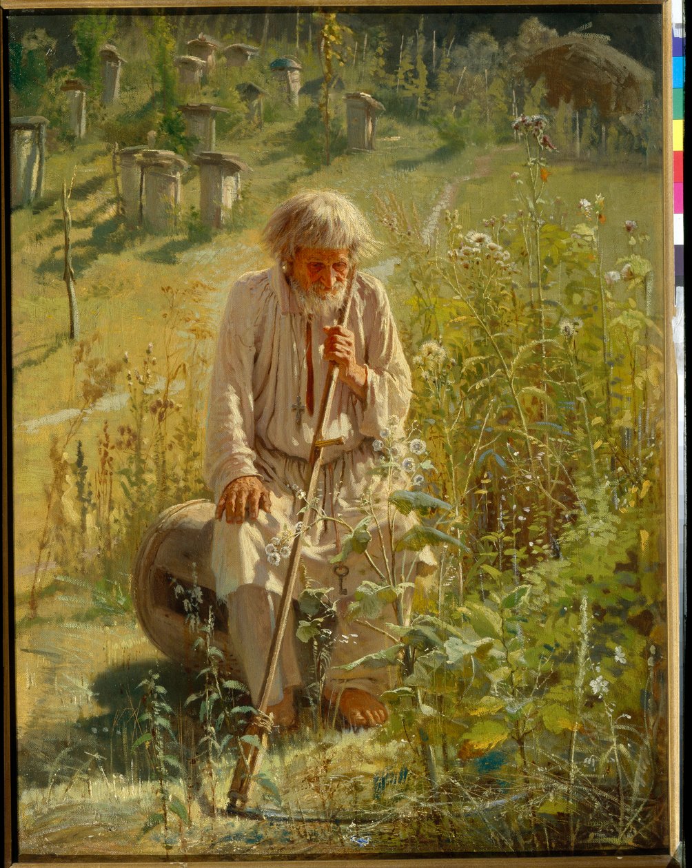 Méhész - Ivan Nyikolajevics Kramskoj (1837-1887) festménye, olaj, vászon alkotó: Ivan Nikolaevich Kramskoy