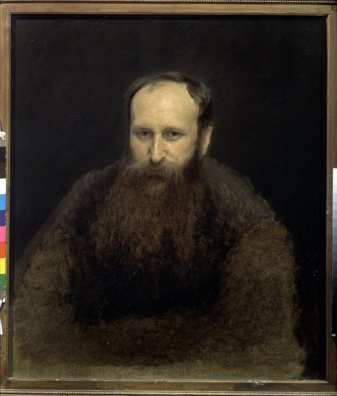 Vaszilij Verescsagin (1842-1904) művész portréja (V. Verscsagin művész portréja). Ivan Nyikolajevics Kramskoj (1837-1887) festménye, olaj, vászon alkotó: Ivan Nikolaevich Kramskoy