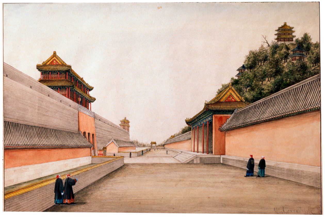 "Kínai vázlatok, a pekingi téli palota", c1804-c1806 alkotó: Ivan Petrovich Alexandrov