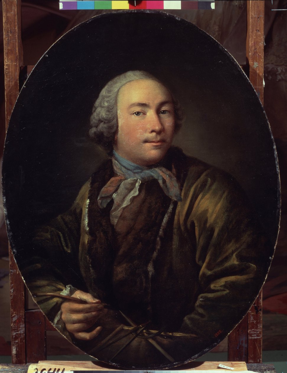 Önarckép. Ivan Petrovics Argunov (Argunov) (1729-1802) festménye. Olaj, vászon, 58,7 x 47,4 cm. Orosz művészet, 18. századi portré. Állami Tretyakov Galéria, Moszkva. alkotó: Ivan Petrovich Argunov