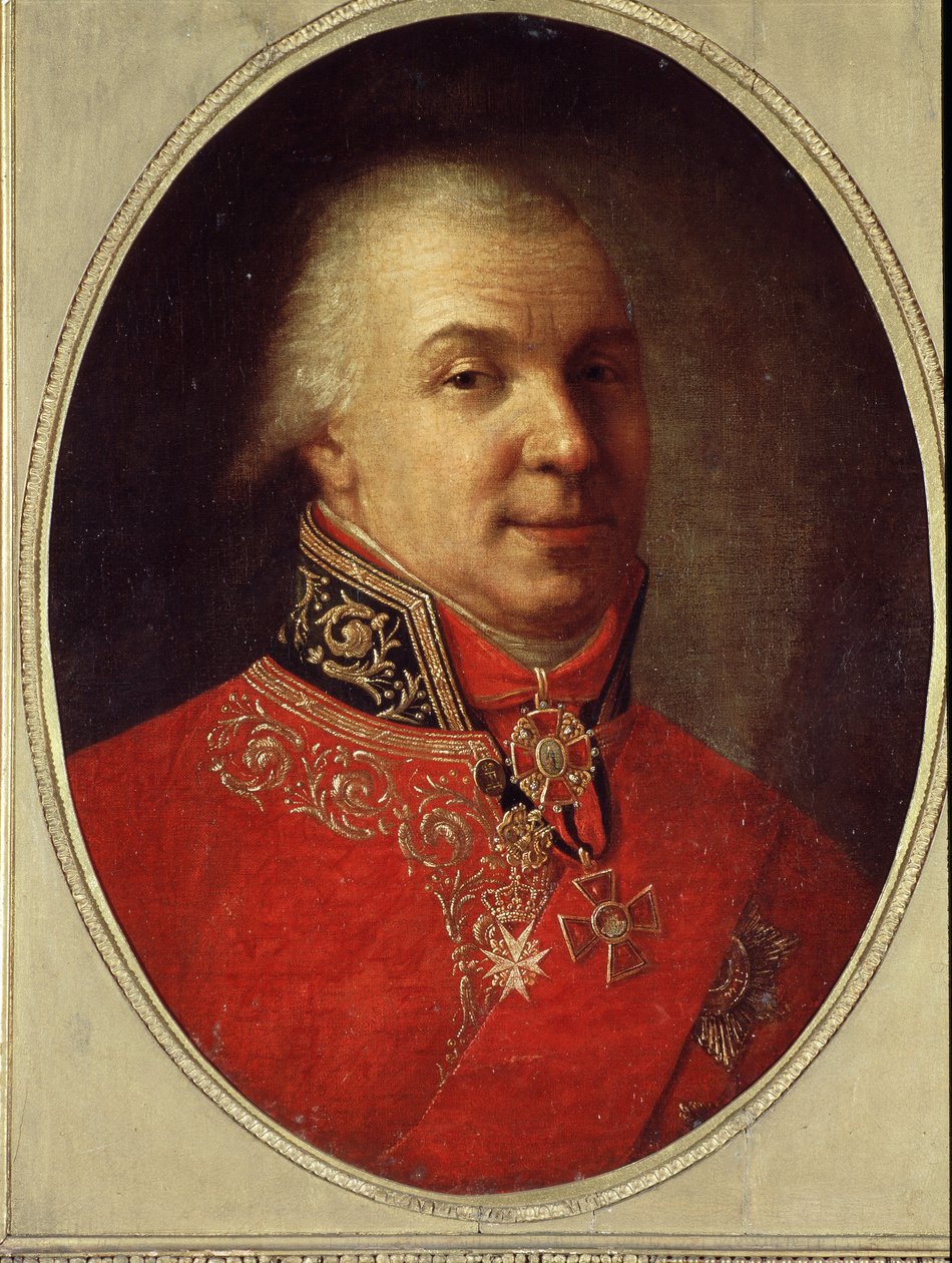 Gavrill R. Derzhavin (Gavril vagy Gavrila Derzhavin) (1743-1816) költő portréja (Gavrill R. Derzhavin költő portréja). Ivan Petrovics Argunov (Argunov) (1729-1802) festménye. Olaj, vászon, 61 x 50 cm, 1801 előtt. Orosz művészet, 18. századi portré. alkotó: Ivan Petrovich Argunov