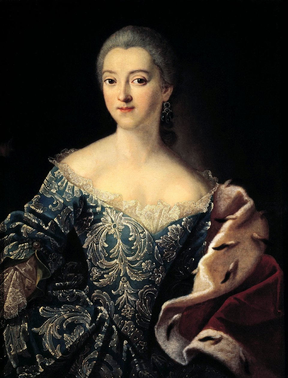 Jekaterina Lobanov-Rosztovszkij grófnő portréja, 1754. alkotó: Ivan Petrovich Argunov