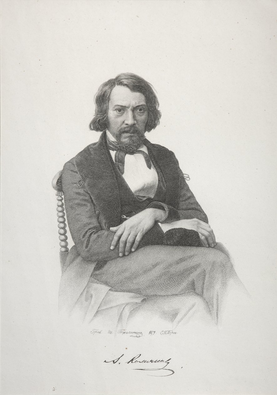 Alekszej Sztyepanovics Homjakov portréja, 1879 alkotó: Ivan Petrovich Pozhalostin