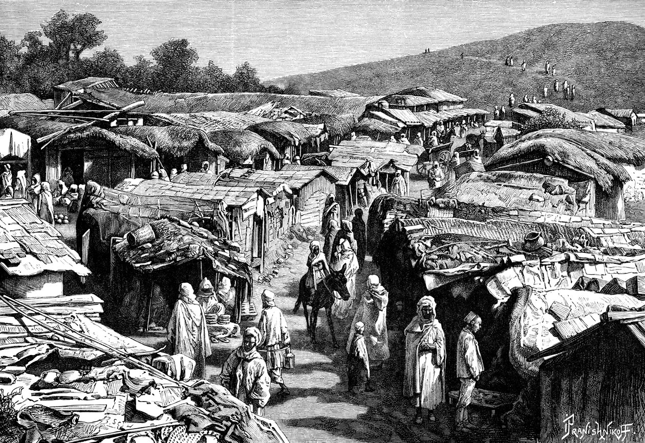 A Beni-Ramasses negyed, Constantine, Algéria, 1895. alkotó: Ivan Pranishnikoff