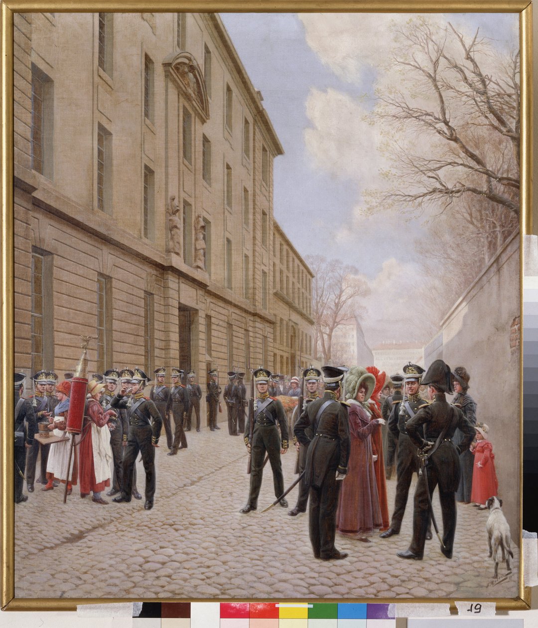 Az orosz császári gárda Párizsban (Franciaország) 1814-ben. (Harmadik koalíció 1803-1805, a napóleoni háborúk epizódja). Ivan Szemjonovics Rosen (1857-1918) festménye, olaj, vászon alkotó: Ivan Semyonovich Rosen