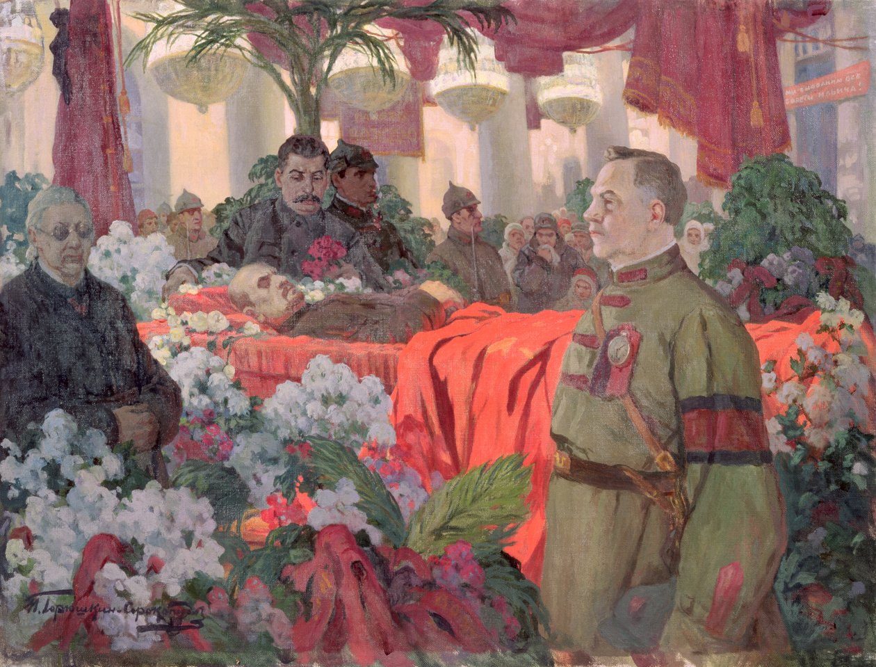 Lenin (1870-1924) temetési szertartása alkotó: Ivan Silych Goriuschkin Sorokopudov