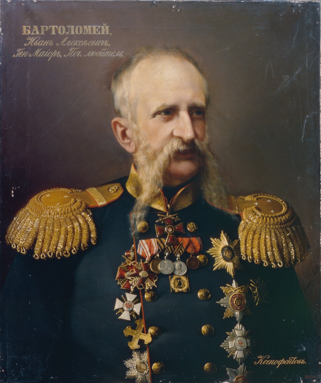 Ivan Alekszejevics Bartolomej portréja, 18131870, 1860-as évek alkotó: Ivan Stepanovich Ksenofontov