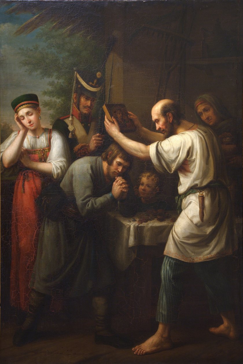 A honvéd áldása 1812-ben, 1812-ben alkotó: Ivan Vasilyevich Luchaninov