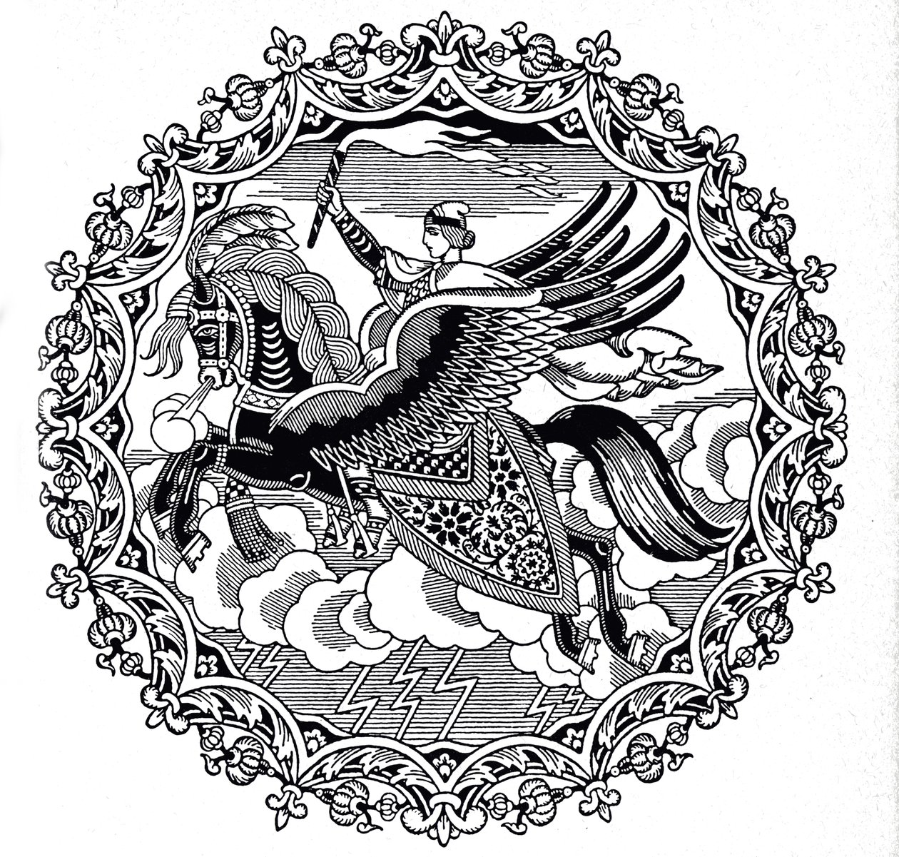Ilja Muromets, 1934 alkotó: Ivan Yakovlevich Bilibin