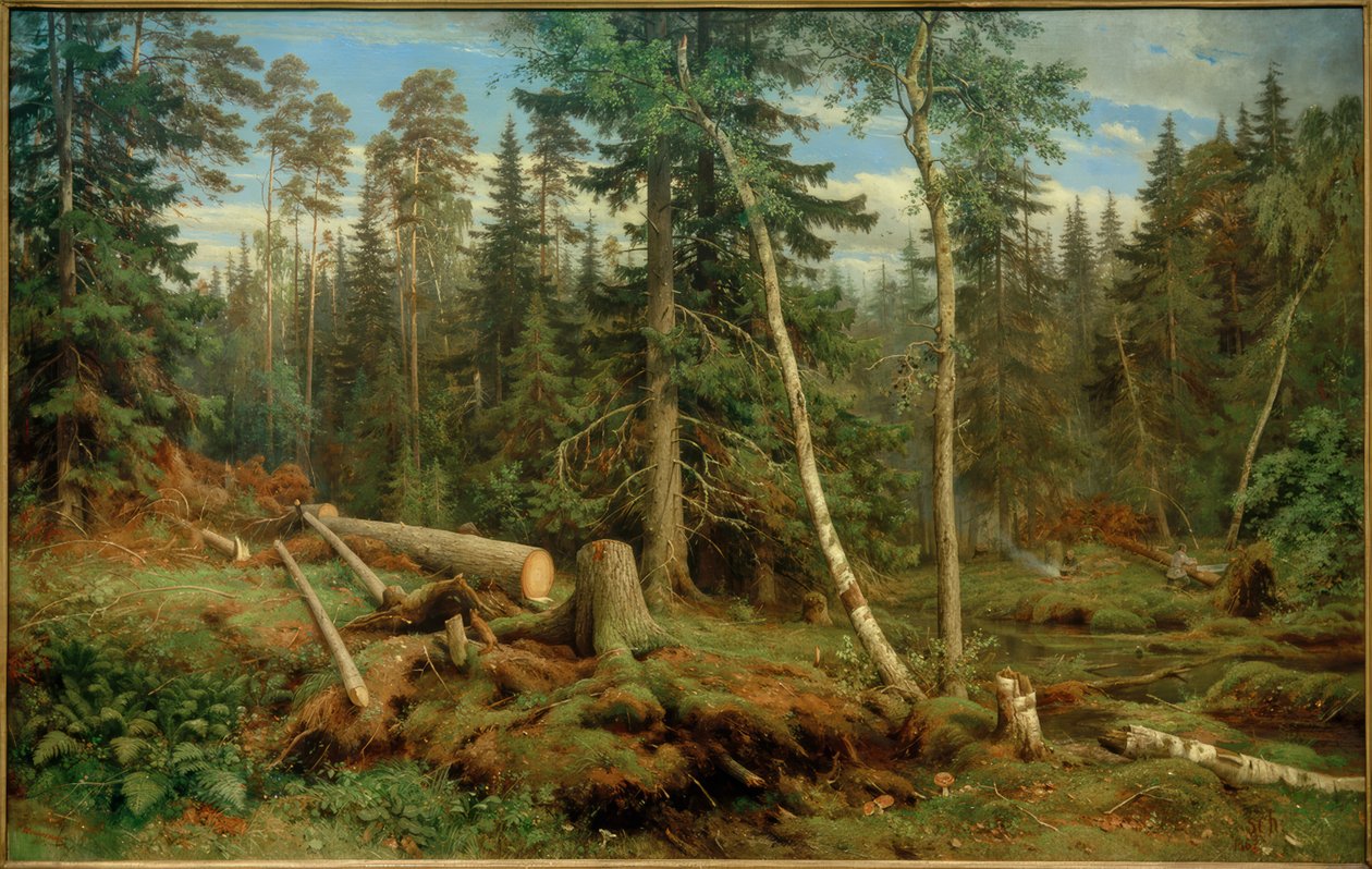 I.I.Schischkin, Holzschlag alkotó: Ivan Ivanovich Shishkin