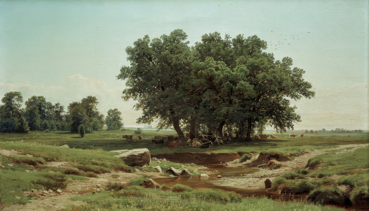 Fiatal tölgyek alkotó: Ivan Ivanovich Shishkin
