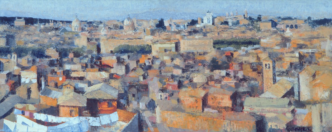 Róma, Kilátás a Spanyol Akadémiáról a Gianicolóra, 1968 (lásd még: 213353 és 213354) alkotó: Izabella Godlewska de Aranda