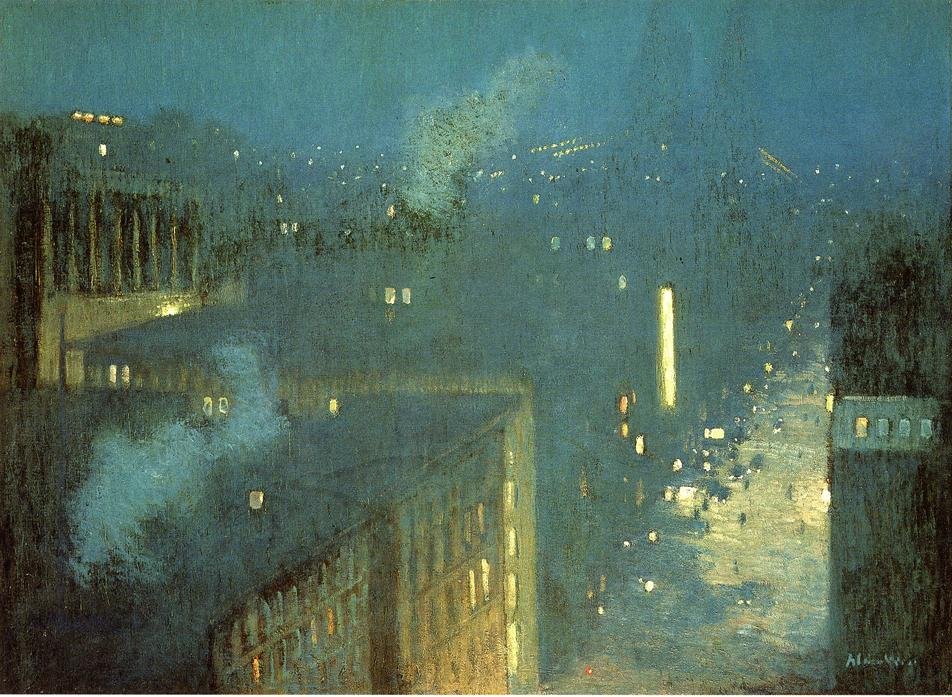 Nocturne aka Nocturne: Queensboro Bridge alkotó: J. Alden Weir