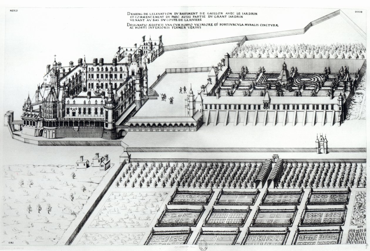 A Chateau de Gaillon, „Franciaország legkiválóbb bástyái” alkotó: J. Androuet Ducerceau