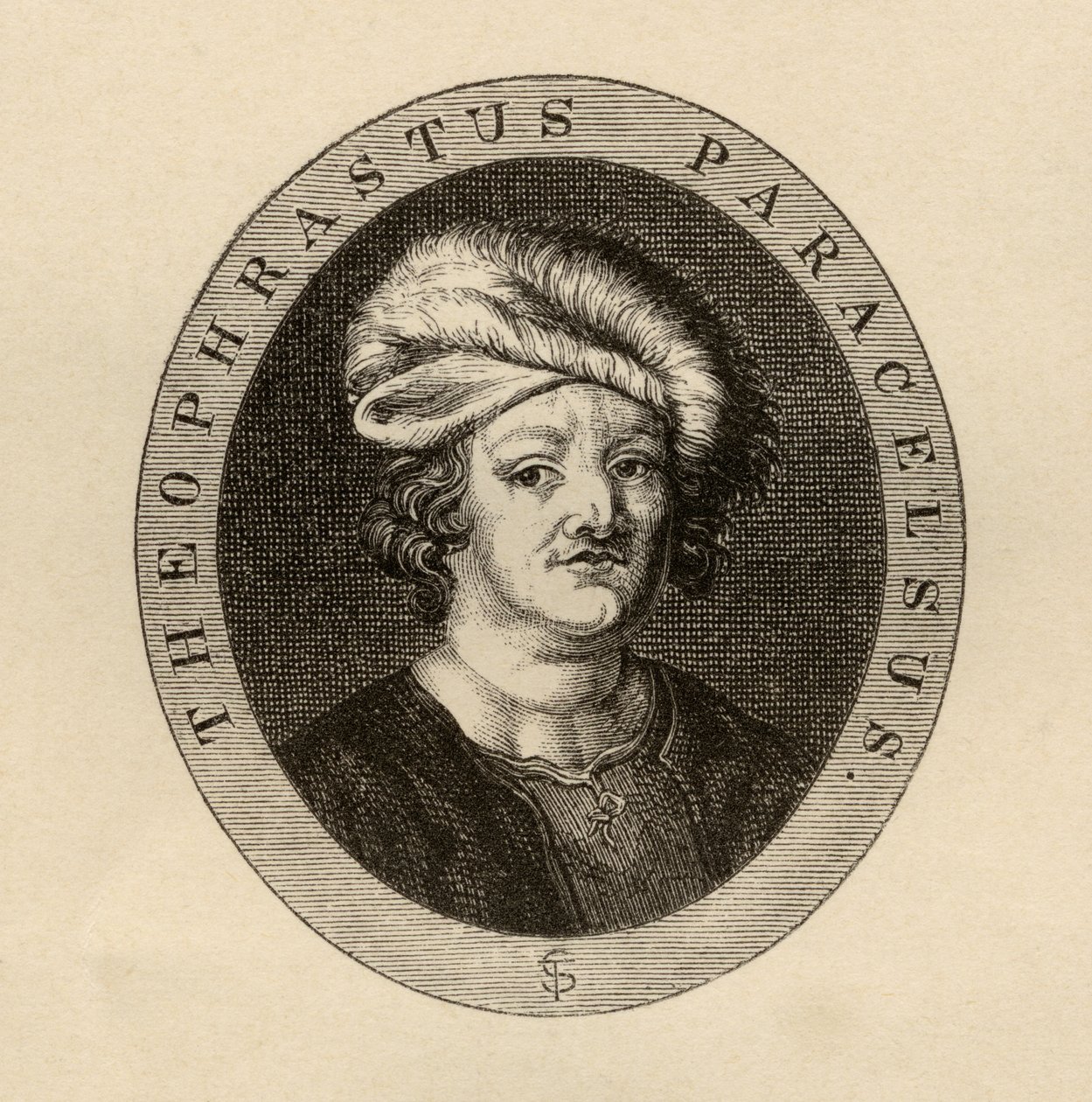 Paracelsus Theophrastus, illusztráció J. Hain Friswell „Varia: Readings From Rare Books” című művéből, 1866-ban megjelent alkotó: J. Cooper