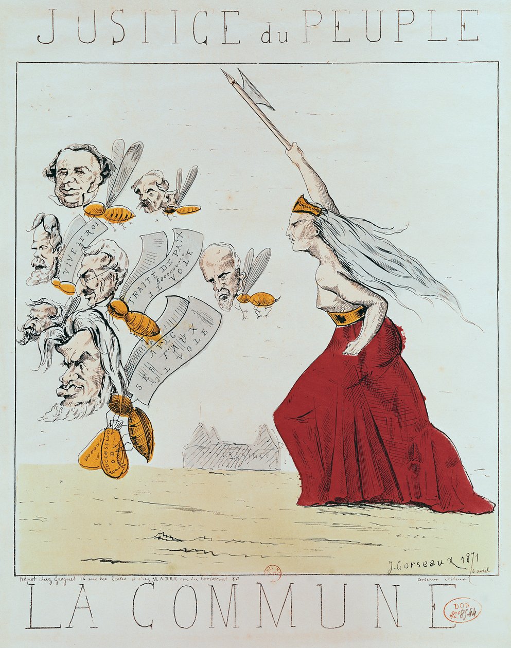 A kommün allegóriája, 1871 alkotó: J. Corseaux