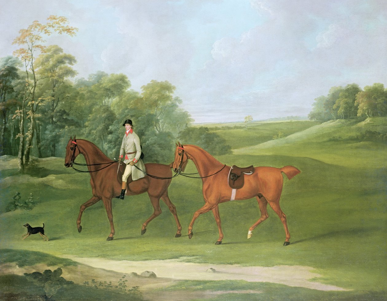Lovas vezető lovas, 1810 körül alkotó: J. Francis Sartorius