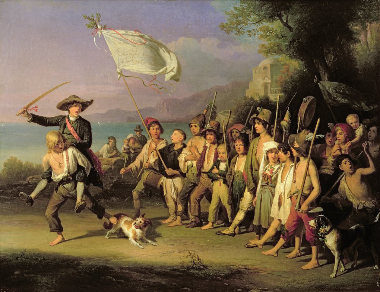 Játszani a katonákban, 1848-as római forradalom alkotó: J. Kirner
