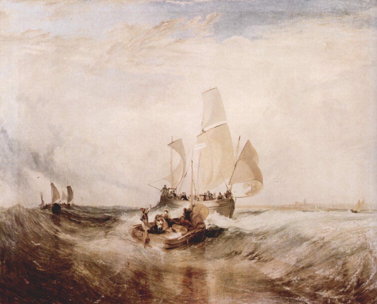 Most a festő számára az utasok szállnak fel a fedélzetre alkotó: Joseph Mallord William Turner
