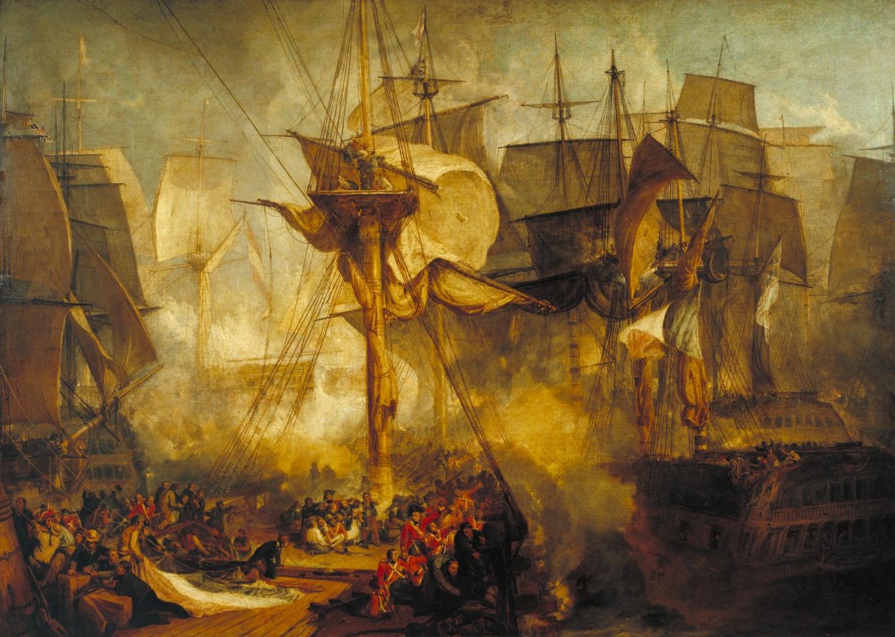 A trafalgari csata (1806) alkotó: Joseph Mallord William Turner