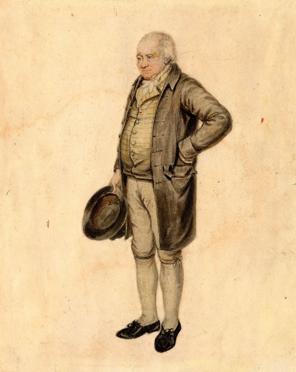 Bewick úr portréja, fametsző (testszín, ceruza és wc, papír) alkotó: J. Richardson