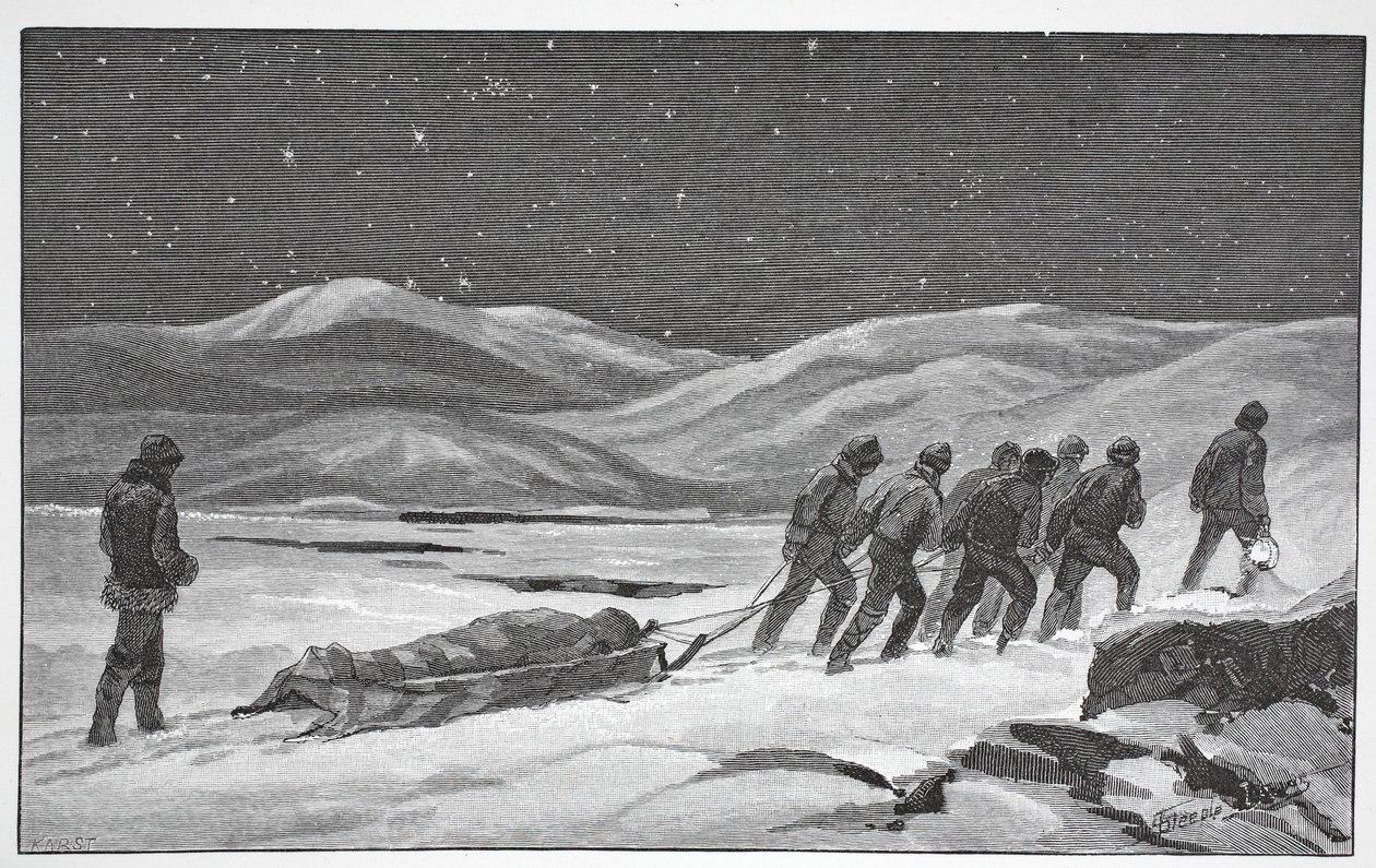 Első temetésünk, 1884. január 20., kocsma London 1886 alkotó: J. Steeple Davis