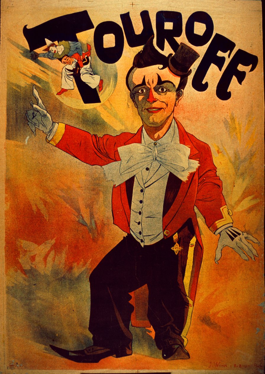 Touroff – francia cirkuszi plakát, 1890 alkotó: J. Weiner
