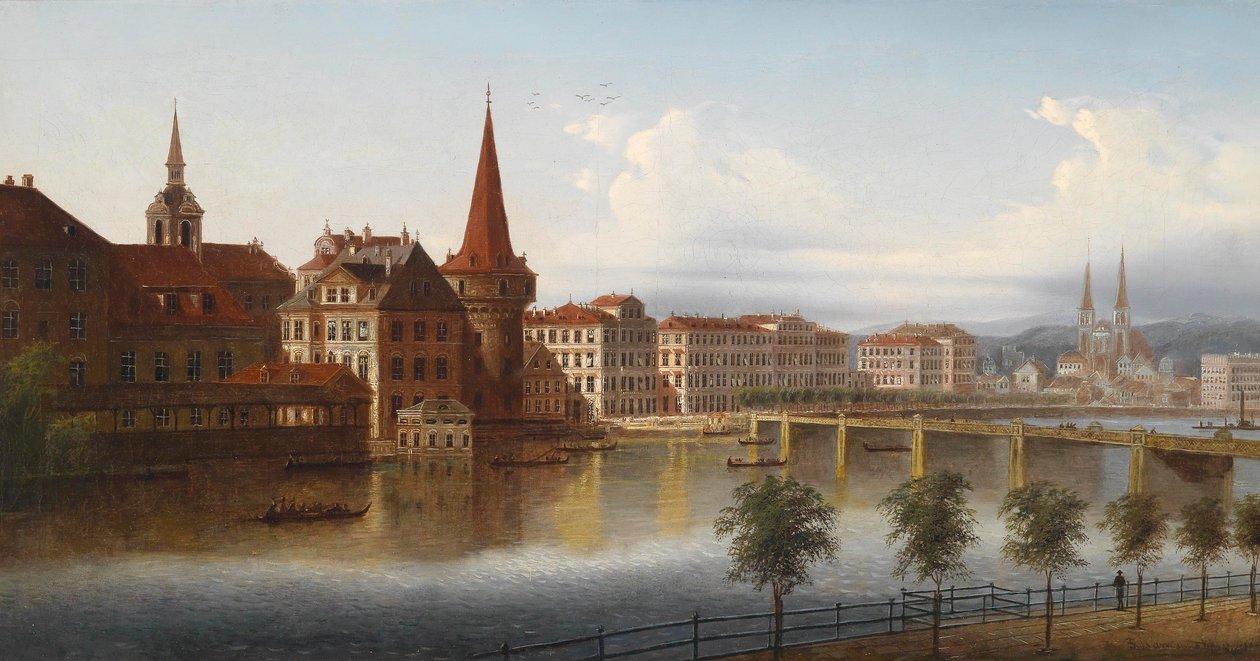 Kilátás Luzern, Svájc alkotó: J. Wilhelm Jankowsky