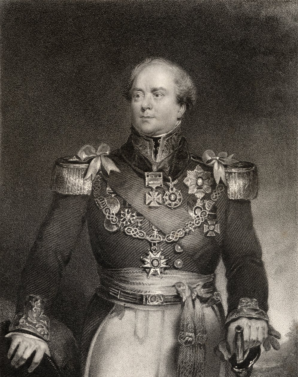 Sir Archibald Campbell 1. baronet, J. Cochran metszete, a „The National Portrait Gallery, Volume III” című kötetből, 1820 körül megjelent alkotó: J. Wood