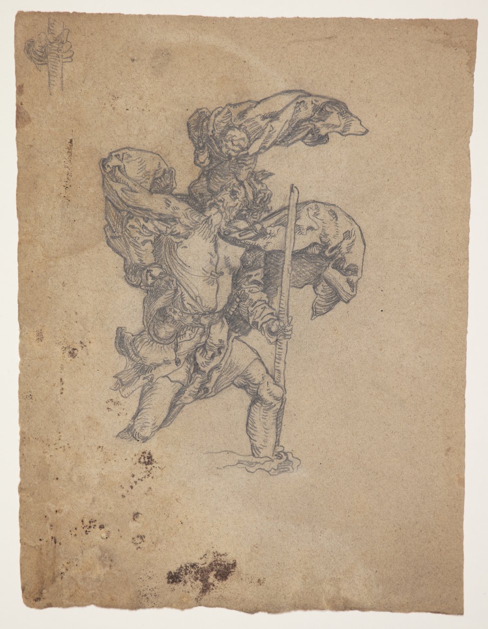 Tanulmány Dürer után: I. Szent Kristóf alkotó: J.A. Jerichau
