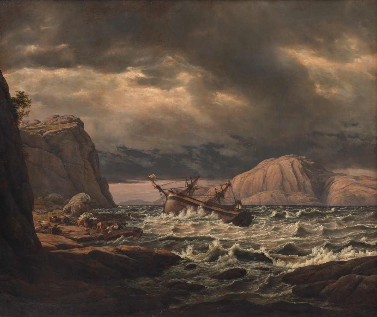 Hajótörés Norvégia partján alkotó: Johan Christian Dahl