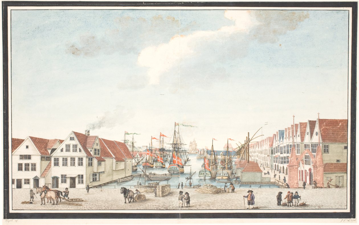 Sörfőzde Bergenben alkotó: Johan Christian Dahl
