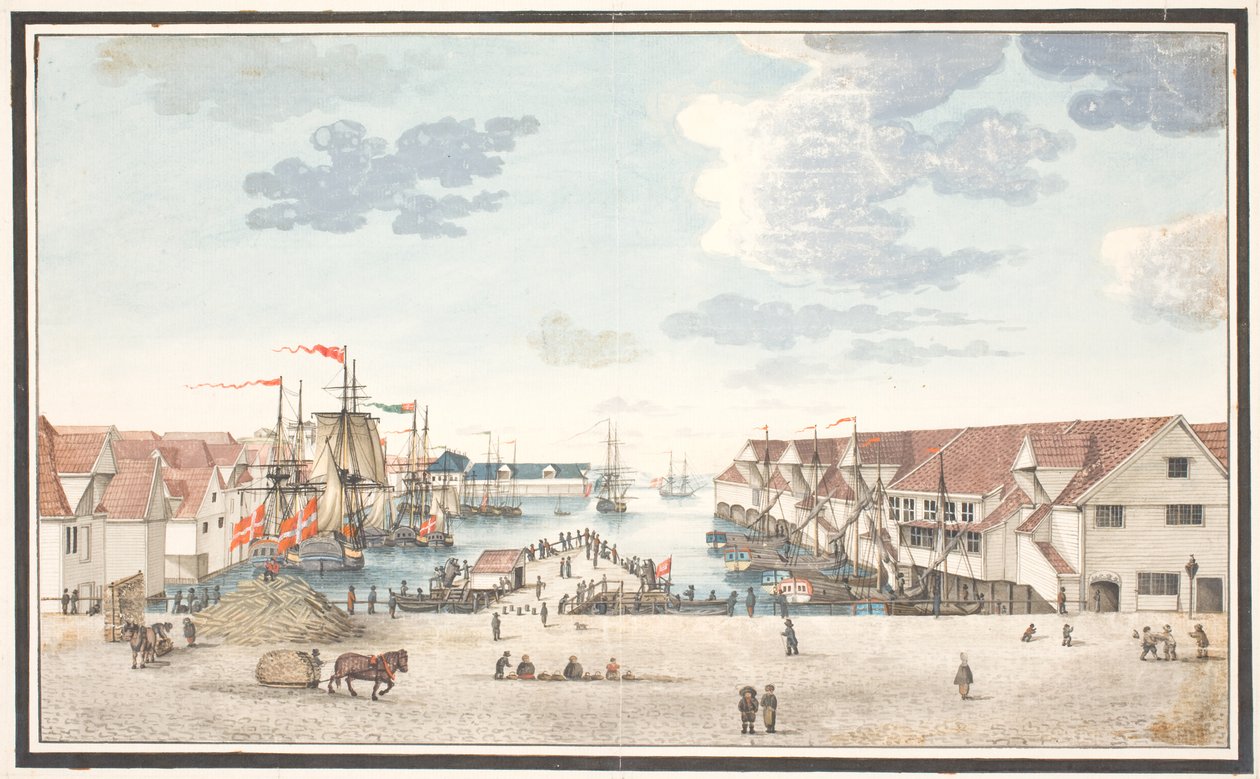 Sörfőzde Bergenben alkotó: Johan Christian Dahl