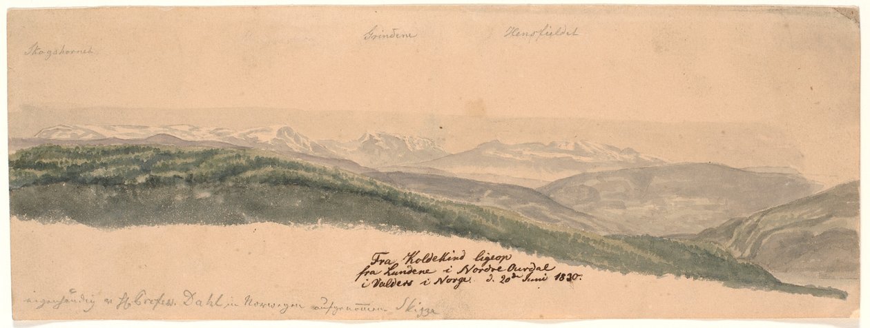 Koldekind ligeopból Lundenéből a Norde Oure völgyben, a norvégiai Valdresben alkotó: Johan Christian Dahl
