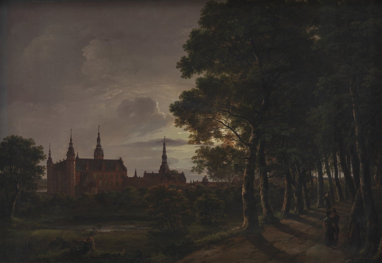 Frederiksborg kastély a Holdfénynél alkotó: Johan Christian Dahl