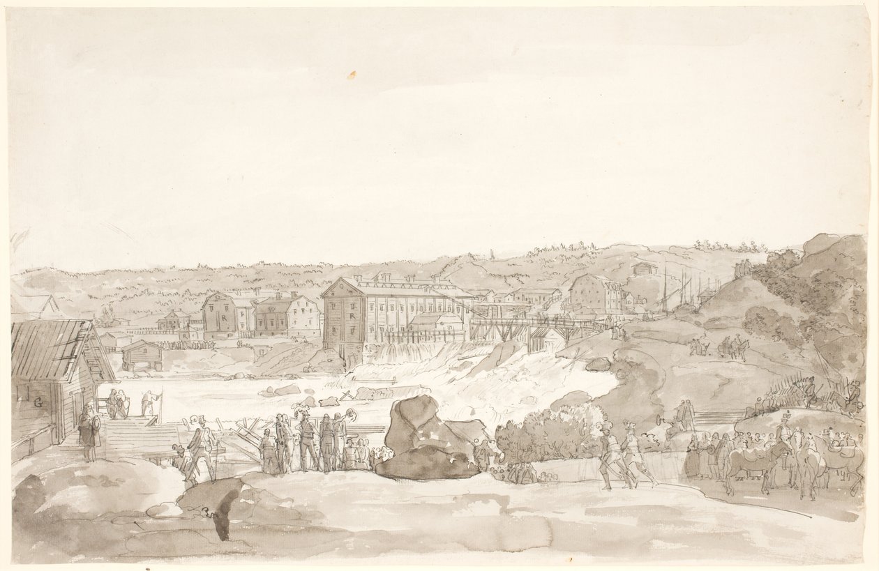 Kongsberg kilátása alkotó: Johan Christian Dahl