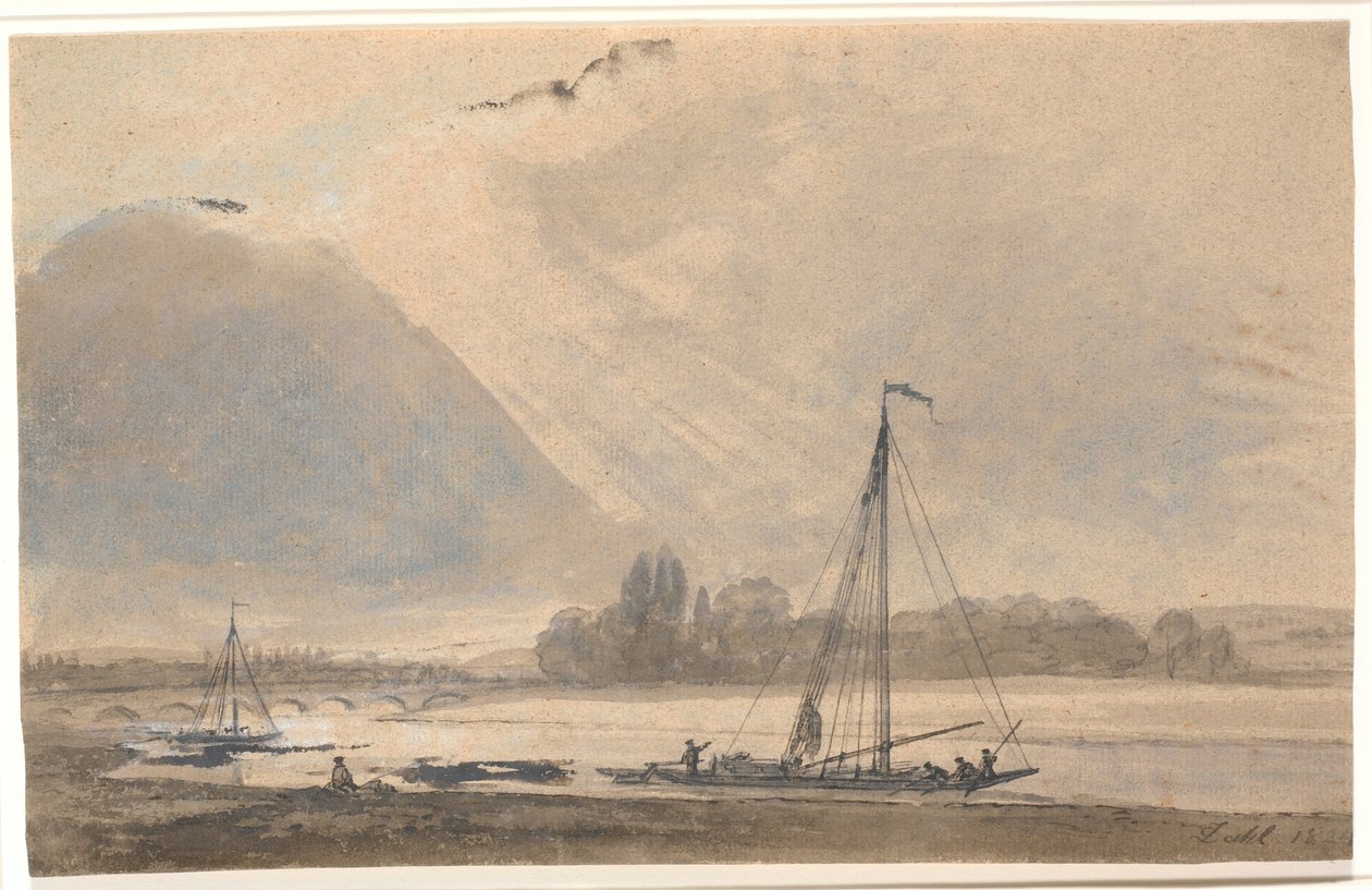 Kilátás az Elbára Drezda közelében alkotó: Johan Christian Dahl