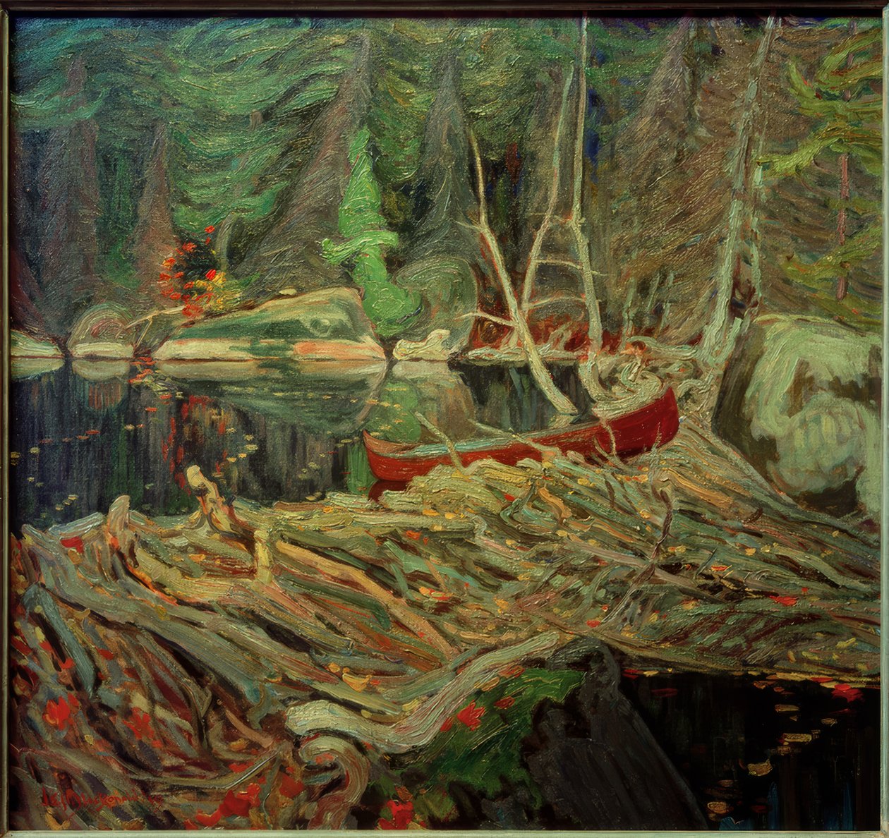 A hódgát alkotó: J.E.H. MacDonald