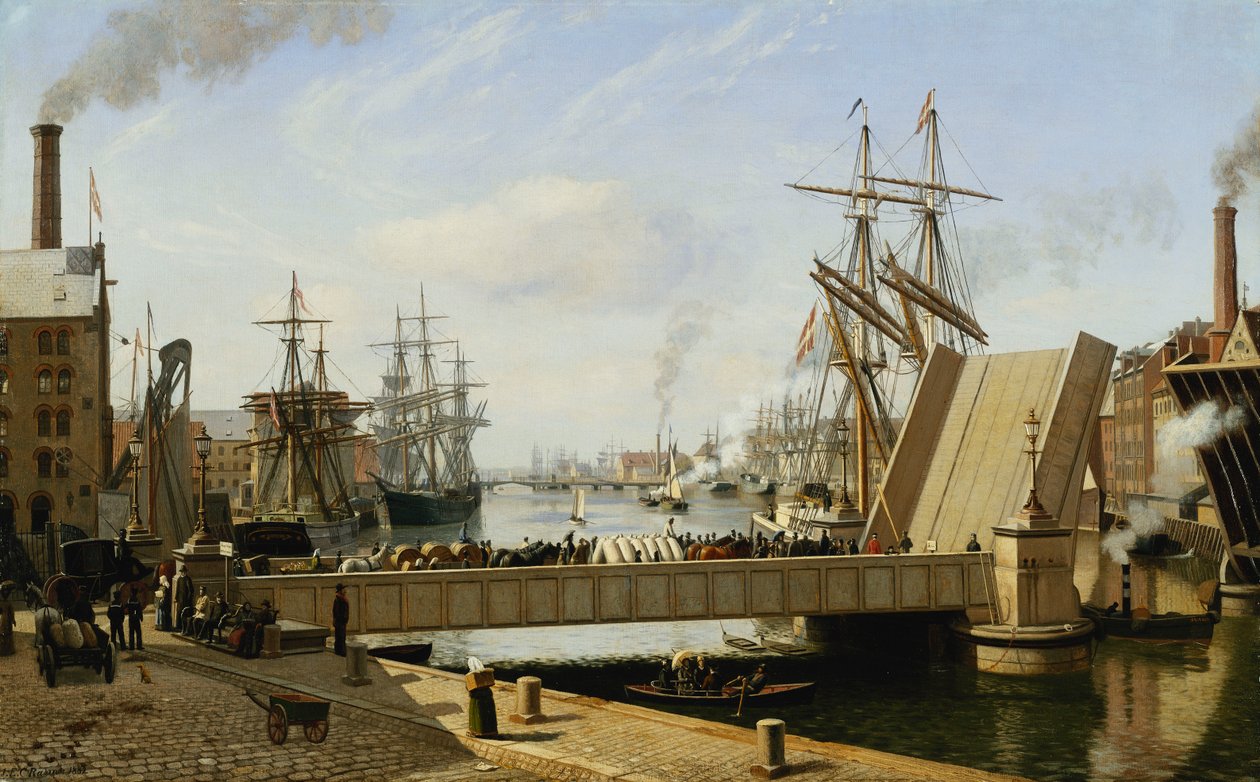 Koppenhága kilátása a Knippelsbróval, 1882 alkotó: J.E. Carl Rasmussen