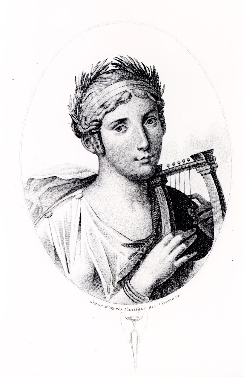 Sappho portréja alkotó: J.F. Cazenave