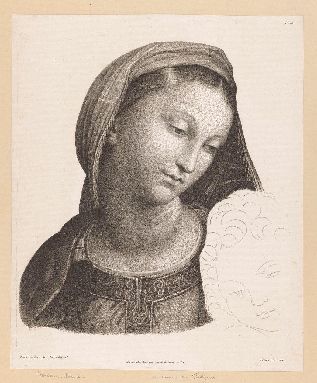 Maria kedvesen találkozott Folignói Madonna alkotó: J.F. Cazenave