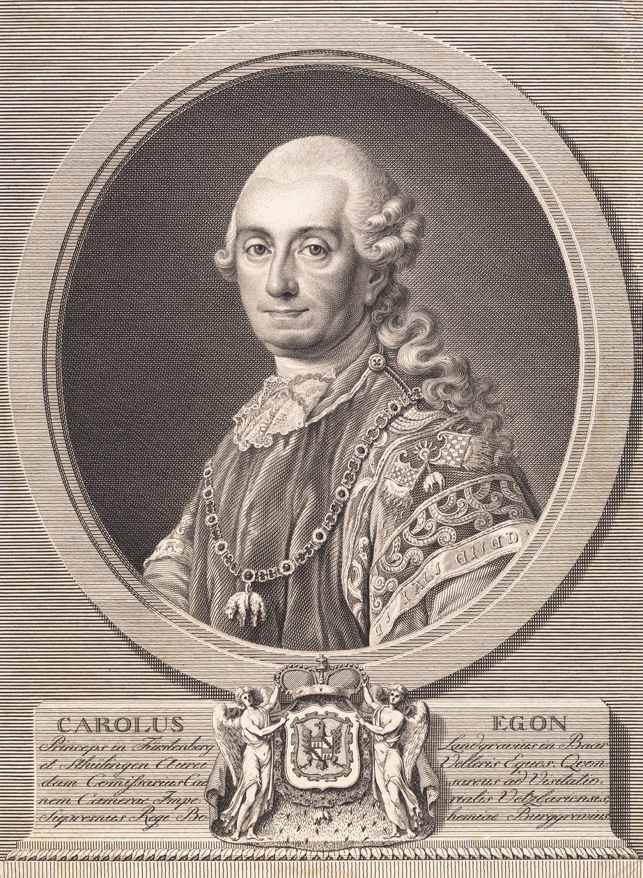Carl Egon, Fürstenberg hercege alkotó: J.F. Clemens