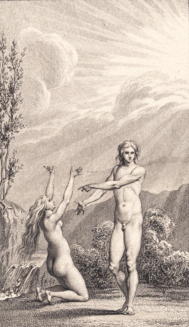 Illusztráció Ewald „Ádám és Éva” című művéhez. II alkotó: J.F. Clemens