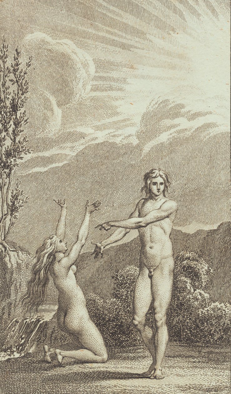 Illusztráció Ewald „Ádám és Éva” című művéhez. II alkotó: J.F. Clemens