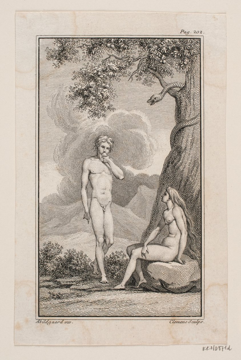 Illusztráció Johannes Ewald „Ádám és Éva” című művéhez IV alkotó: J.F. Clemens