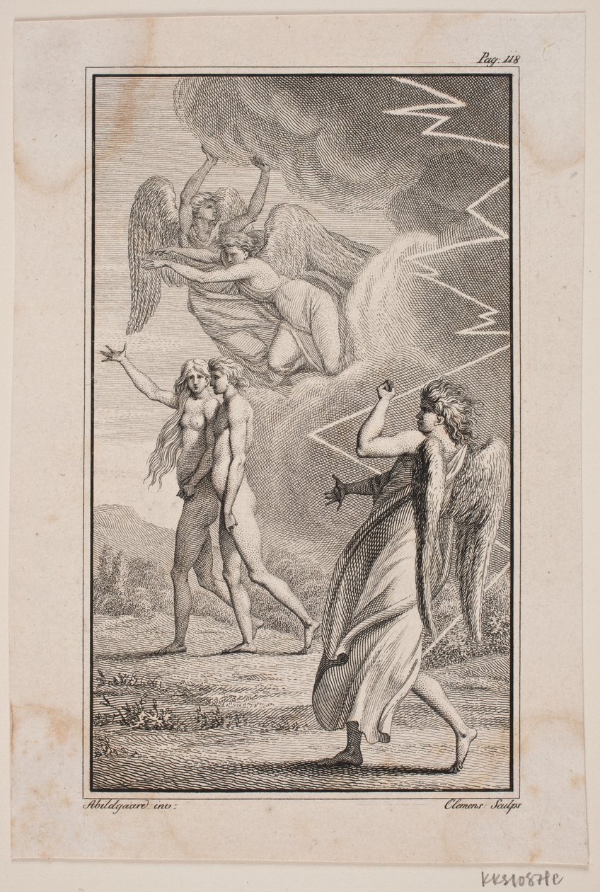 Illusztráció Johannes Ewald „Ádám és Éva” című művéhez, V alkotó: J.F. Clemens