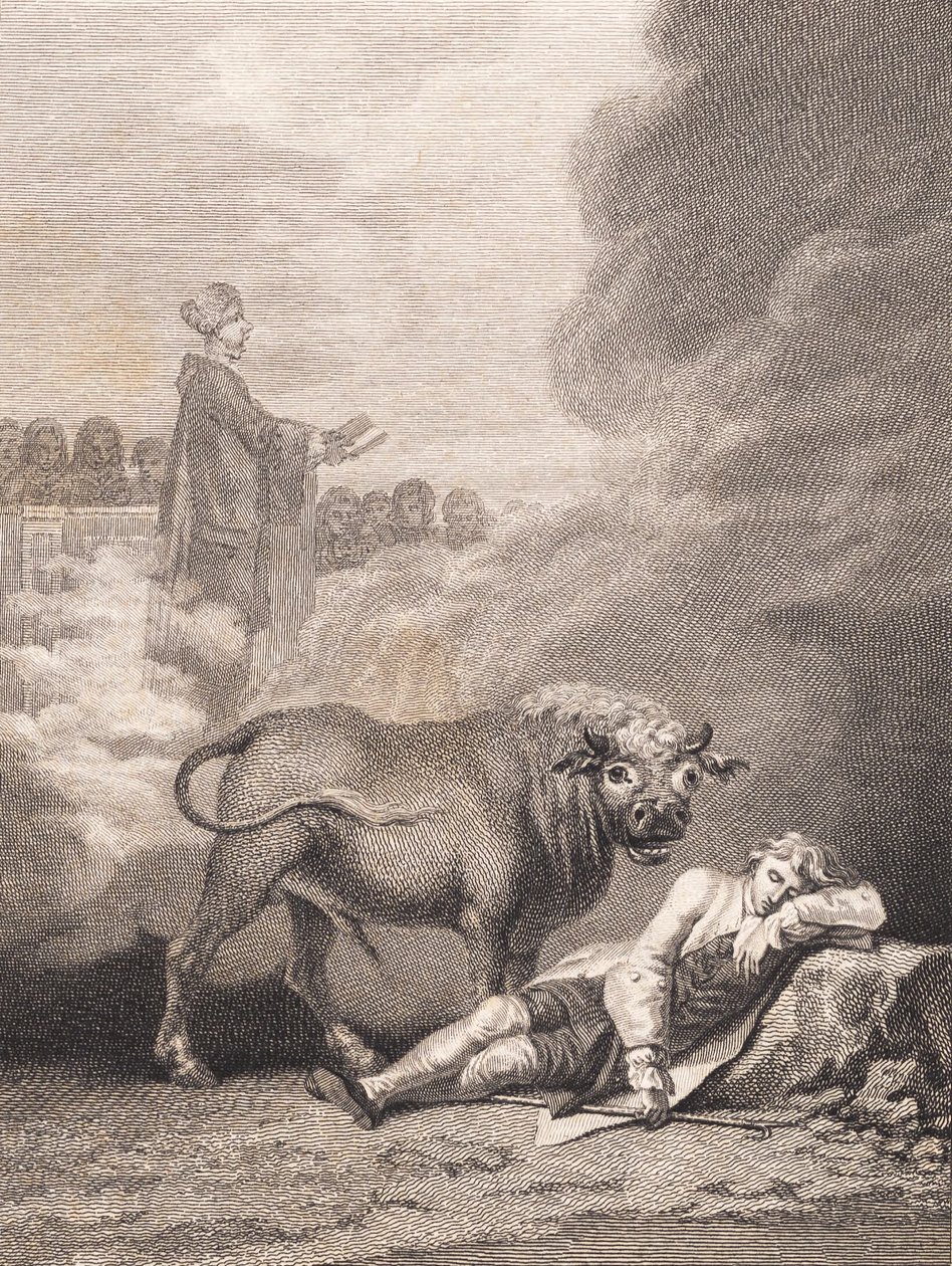 Niels Klim azt hiszi, hogy hallja a Fane Kirke hivatalnokot. II alkotó: J.F. Clemens