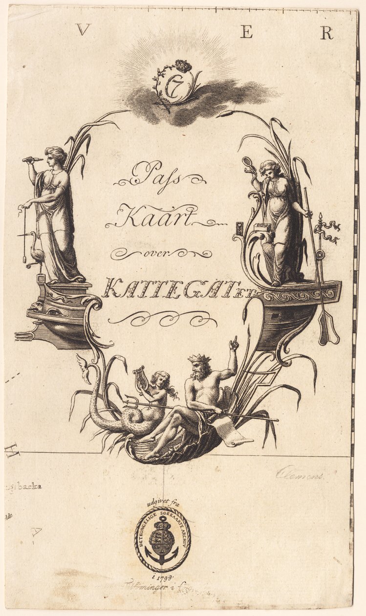 "Haladjon át a térképen a Kattegatet felett" alkotó: J.F. Clemens